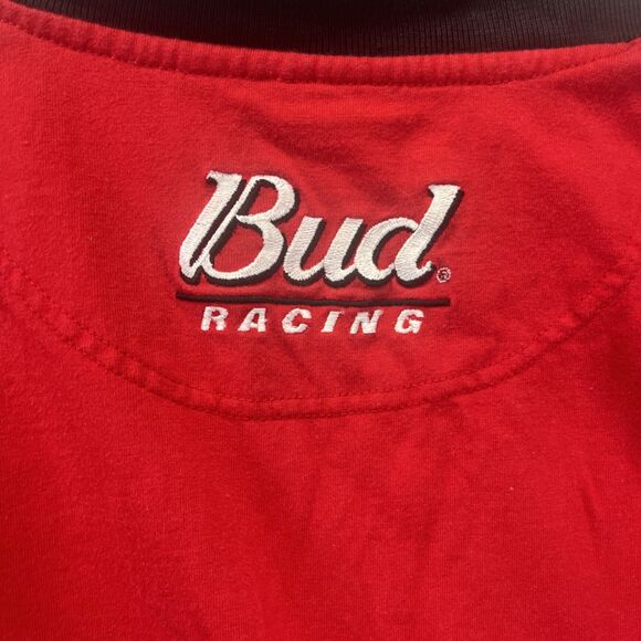Nascar Winners Circle Budweiser Dale Earnhardt JR Red Polo Shirt M Vintage - Picture 7 of 11